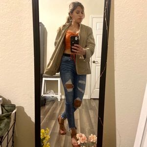 Chico’s Additions Oversize Taupe Button Up Jacket